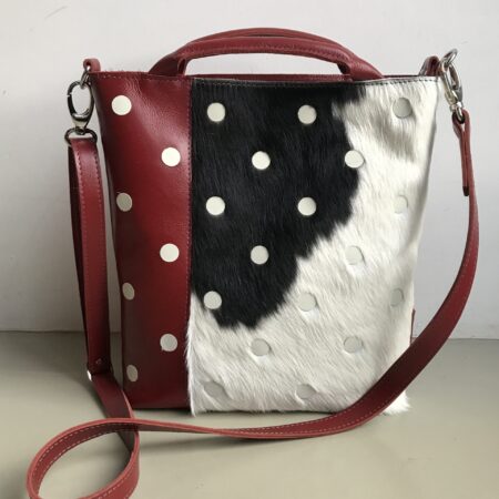 shopper TONY rood met witte stippen