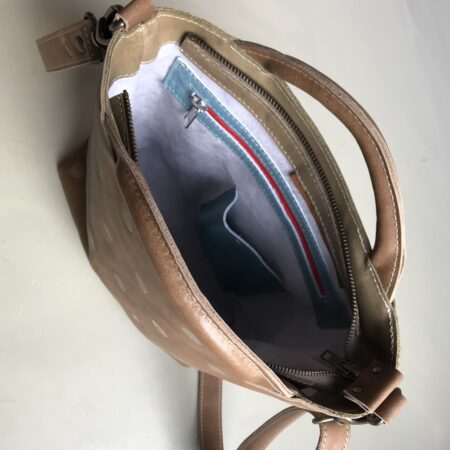 img_5106 shopper TONY camel / mosterd met stippen