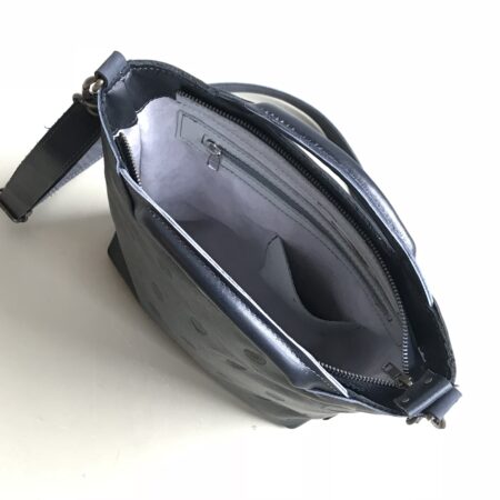 shopper TONY donkerblauw met zwarte stippen