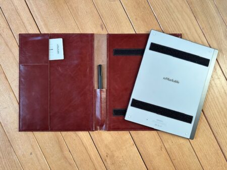 remarkable cover rrodbruin inside lederen cover voor reMarkable Paper Pro zonder sluiting