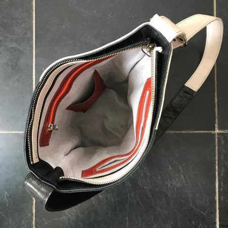 Grote shopper zwart / wit A4 formaat