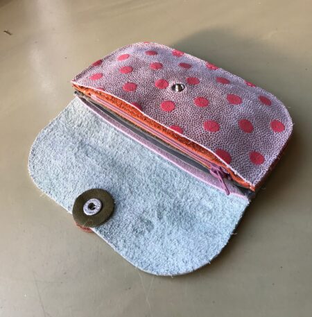 portemonnee stip zilver open Portemonnee BETTY / beurs / wallet met stippen