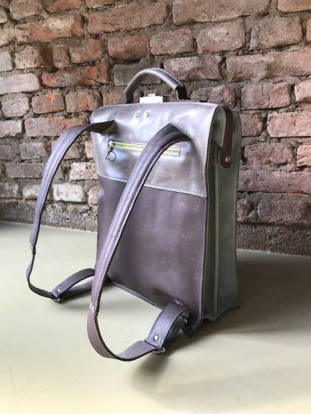 Dokterstas / rugtas taupe met fluorgele accenten