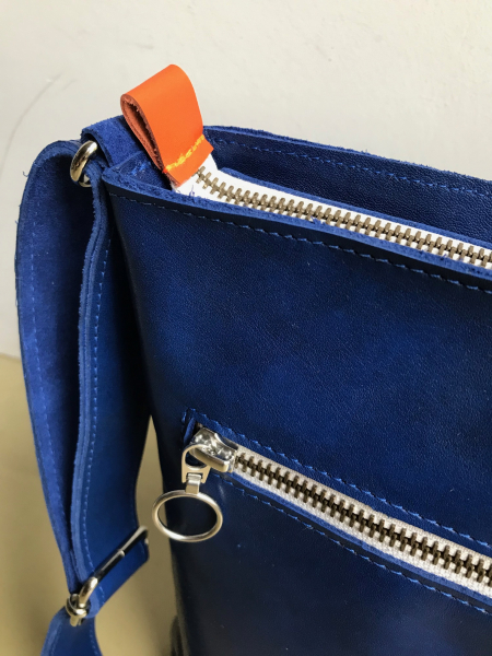 inktblauwe shopper rits detail shopper BIC inktblauw