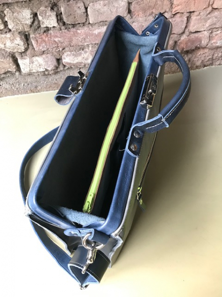 charley grijs donkerblauw laptoptas CHARLEY grijs / donkerblauw