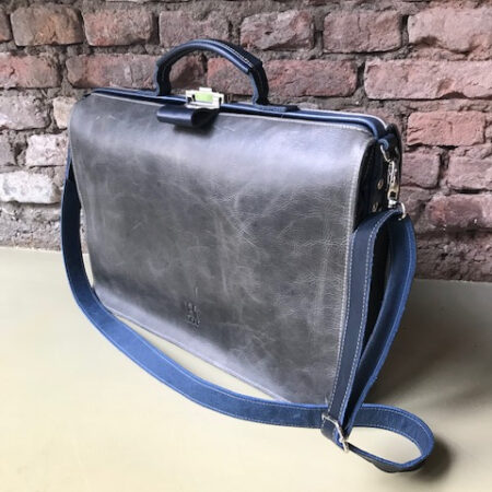 laptoptas CHARLEY grijs / donkerblauw