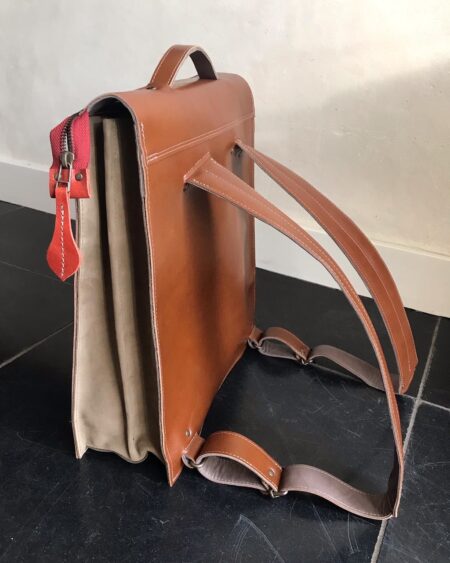 laptoptas cognac VERKOCHT