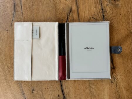 lederen cover voor Onyx Boox Note Air 2 plus met sluiting zebraprint