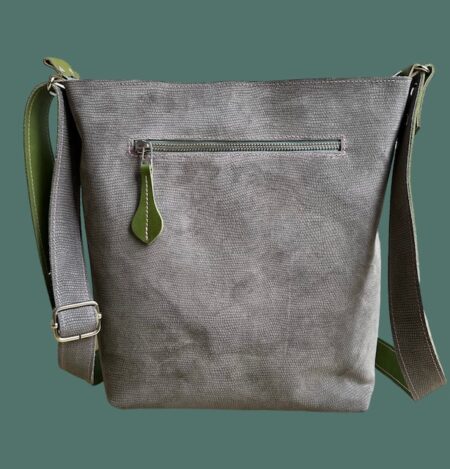 tony lichtblauw roze stiksel back shopper TONY lichtblauw / groene stippen