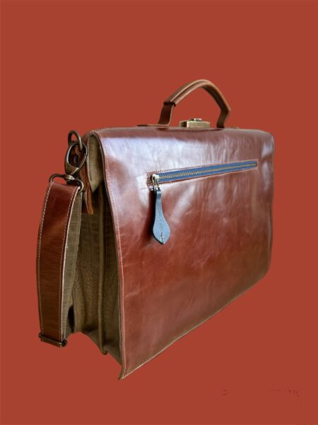 laptoptas / werktas kastanjebruin BEUGELTAS (VERKOCHT)