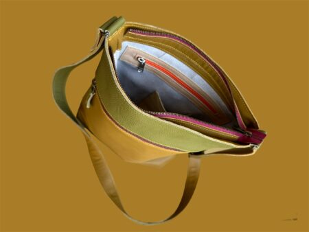 shopper SAMMY mosterd / groen