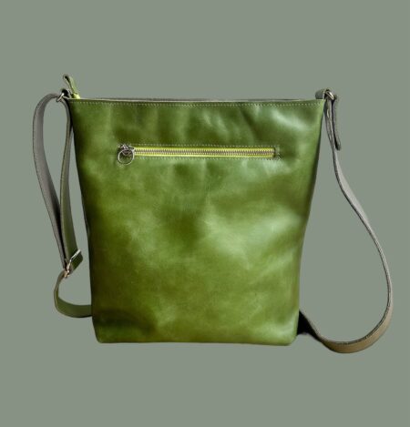 shopper TONY blauw groene stippen