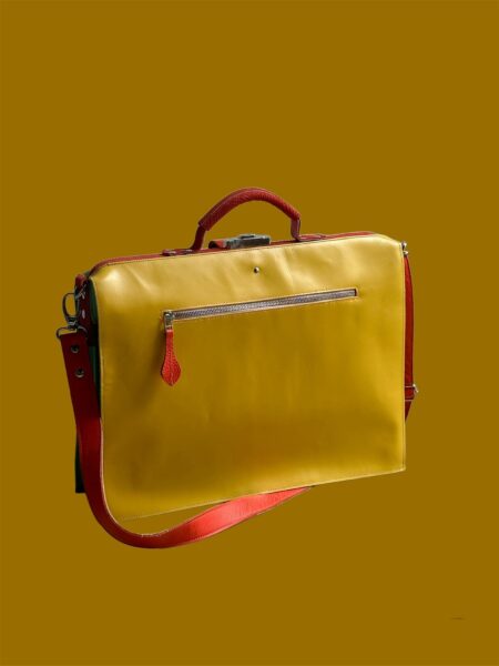 charley fluor geel achterkant laptoptas CHARLEY fluor groen / geel / oranje