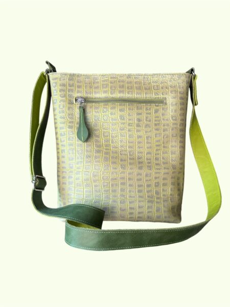 tony felgroen met oranje stip shopper TONY groen met oranje stippen