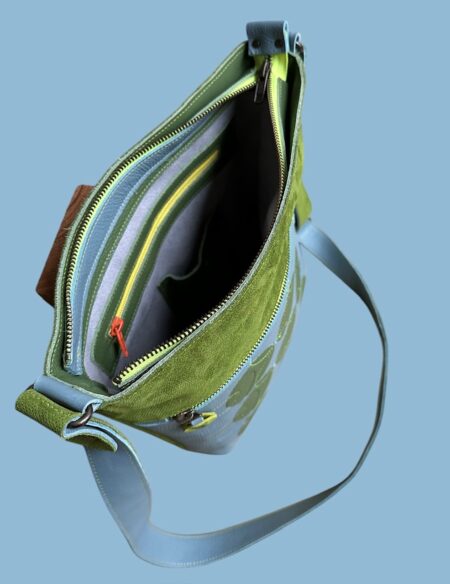 shopper SAMMY special blauw / groen met bollen