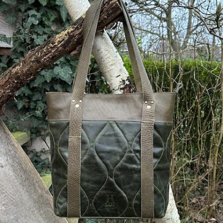 Stevige groene shopper / werktas