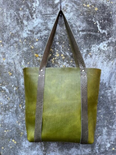 Stevige groene shopper / werktas