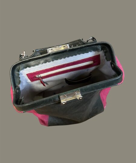 Preloved doktertas handtas groen / cyclaam