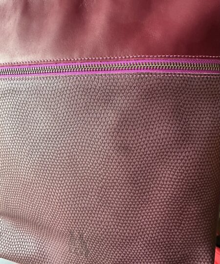 shopper SAMMY bordeaux / fuchsia met kleine foutje