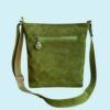 tony blauw met groene stippen achterkant shopper TONY blauw met groene stippen