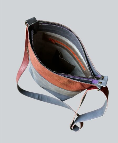 shopper SAMMY jeansblauw / rood