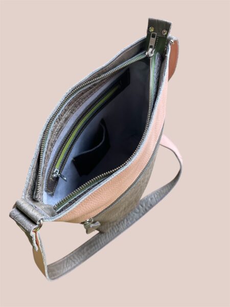 shopper SAMMY roze / licht taupe met print