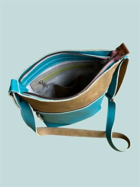 shopper SAMMY turquoise / camel